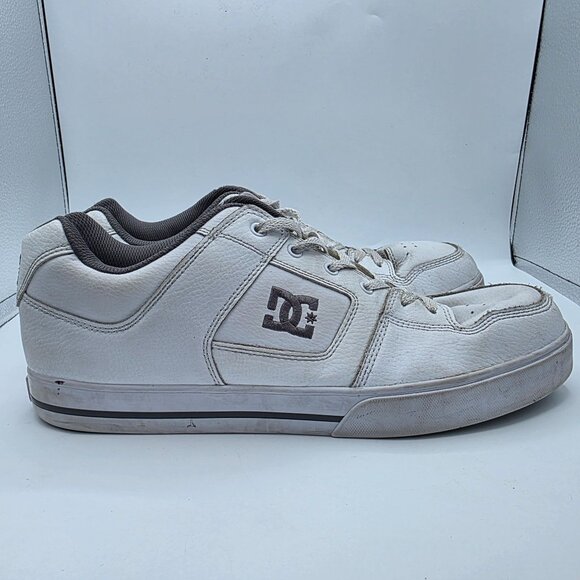 DC Pure Mens Size 13 White Sneaker Shoes Skating Walking Casual Outdoors